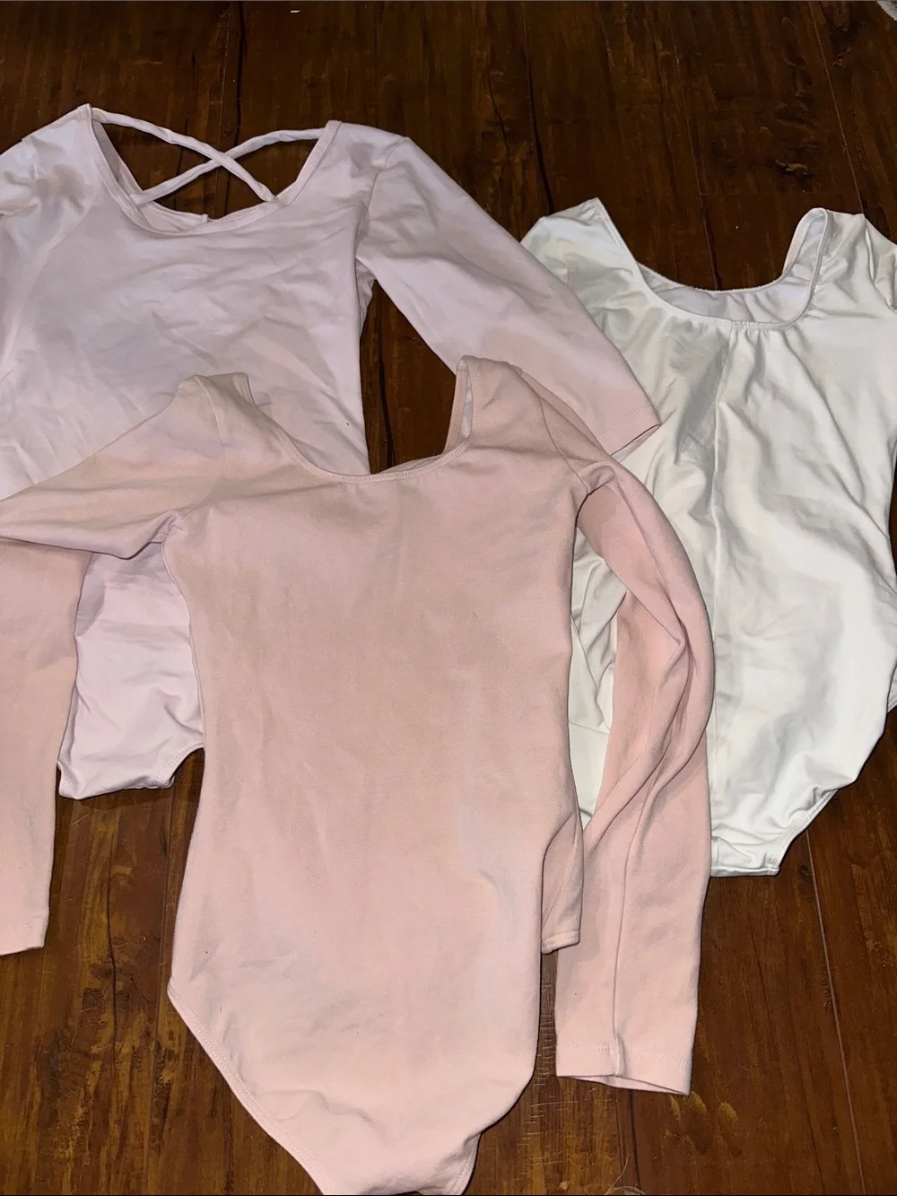 Bloch Danskin Girls Ballet Dance Leotard Lot 8/10 10/12 Pink White